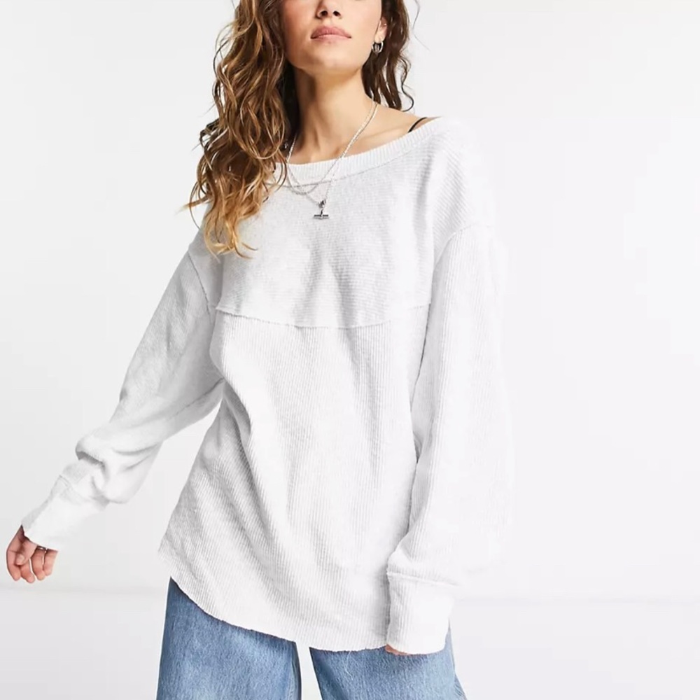 Free People volume sleeve shirt
